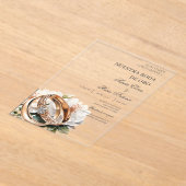 Invitations En Acrylique Floral wedding ring acrylic wedding  (Poser)