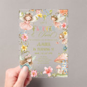 Invitations En Acrylique Flutter and Twirl Fairy Any Age Princess Birthday (In situ (ordinateur de poche))
