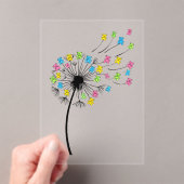 Invitations En Acrylique Flying cute bears dandelion flow (In situ (ordinateur de poche))