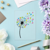 Invitations En Acrylique Flying cute bears dandelion flow (Insitu (Mariage))