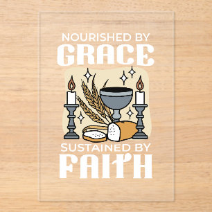 Invitations En Acrylique Foi spirituelle et grâce – Chrétien édifiant