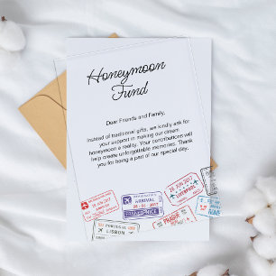 Invitations En Acrylique Fonds pour lune de miel Registre des Mariages Dema