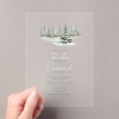 Invitations En Acrylique Forêt de mariage rustique d'hiver ID1049 (In situ (ordinateur de poche))