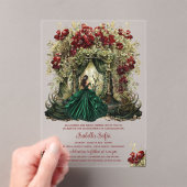 Invitations En Acrylique Forêt enchantée Bourgogne Floral (In situ (ordinateur de poche))