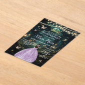 Invitations En Acrylique Forêt enchantée Robe Lilac violet Quinceañera (Poser)
