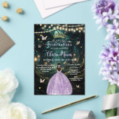 Invitations En Acrylique Forêt enchantée Robe Lilac violet Quinceañera (Insitu (Mariage))