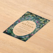 Invitations En Acrylique Forêt enchantée Rose sauvage Bois doux 16 (Poser)