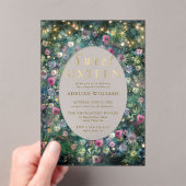 Invitations En Acrylique Forêt enchantée Roses Fée Woodland Sweet 16 (In situ (ordinateur de poche))