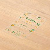 Invitations En Acrylique Fraîche Hors Du Marché Douche Nuptiale Tirée À La  (Poser)