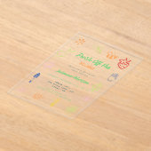 Invitations En Acrylique Fraîche Hors Du Marché Douche Nuptiale Tirée À La  (Poser)