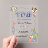 Invitations En Acrylique Fraîche hors Fête des mariées du marché (In situ (ordinateur de poche))
