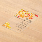 Invitations En Acrylique Fraîcheur Citrus Foliage Mariage (Poser)