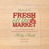 Invitations En Acrylique Fresh Off Market - Personnalisé Moderne Maridal (Recto)