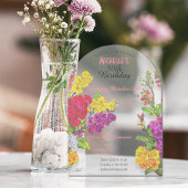 Invitations En Acrylique Fruit 50e anniversaire transparent chic