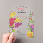 Invitations En Acrylique Fruit 50e anniversaire transparent chic (In situ (ordinateur de poche))