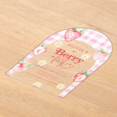 Invitations En Acrylique Fruit fraise Daisy Berry Premier anniversaire Arch (Poser)