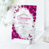 Fuchsia Rose Argent Quinceanera