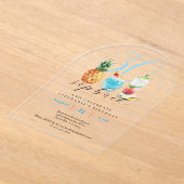 Invitations En Acrylique Fun Summer Sip Back Cocktails 30th Birthday Party (Poser)