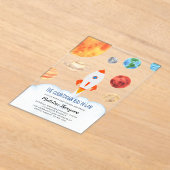 Invitations En Acrylique Galaxie moderne Planètes Space Rocket Baby shower (Poser)