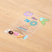 Invitations En Acrylique Garçon Donut 2e anniversaire (Poser)