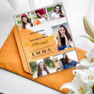 Invitations En Acrylique Garder brillant Acrylique multi-photo Grad Faire-p