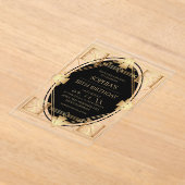Invitations En Acrylique Gatsby Art Deco 50th Birthday Party (Poser)