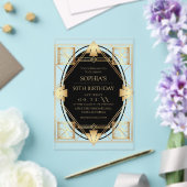 Invitations En Acrylique Gatsby Art Deco 50th Birthday Party (Insitu (Mariage))