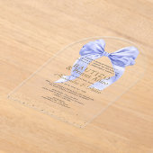 Invitations En Acrylique Gemelos Hijos Primer Bleu Bow Añito Bautizo (Poser)
