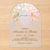 Invitations En Acrylique Genre Révéler L'Ours Thème (Recto)