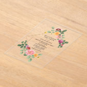 Invitations En Acrylique Geometric Floral Botanical Wedding (Poser)