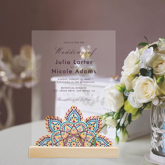 Invitations En Acrylique Geometric Glittering Metallic Luxury Wedding