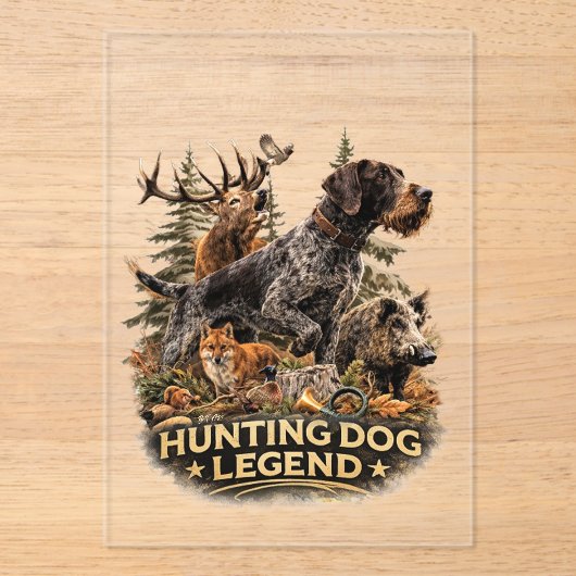 Invitations En Acrylique German Wirehaired Pointer (Recto)