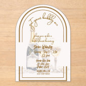 Invitations En Acrylique Get Your Bubbly On Wedding Shower (Recto)