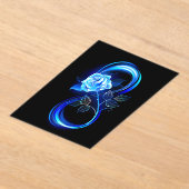 Invitations En Acrylique Glowing infinity with blue rose (Poser)