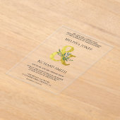 Invitations En Acrylique Gold Ampersand Olive Branch Wedding (Poser)