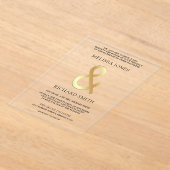Invitations En Acrylique Gold Ampersand Wedding (Poser)