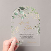 Invitations En Acrylique Gold and Greenery Eucalyptus Wedding Arch (In situ (ordinateur de poche))