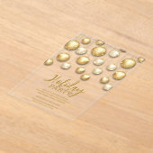 Invitations En Acrylique Gold and White Christmas Tree Ornaments (Poser)