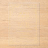 Invitations En Acrylique Gold Minimalist Modern Victorian Wedding (Recto)