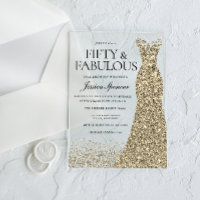 Golden Dress Womans 50e fête d'anniversaire