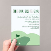 Invitations En Acrylique Golf Boy 1er Anniversaire (In situ (ordinateur de poche))