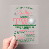 Invitations En Acrylique Golf PAR-TEE 2e anniversaire (In situ (ordinateur de poche))
