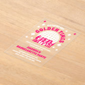 Invitations En Acrylique Good Times Super Pink Bachelorte (Poser)