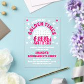 Invitations En Acrylique Good Times Super Pink Bachelorte (Insitu (Mariage))