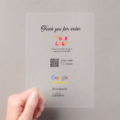 Invitations En Acrylique Google review business logo website scan QR code (In situ (ordinateur de poche))