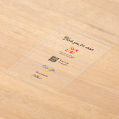 Invitations En Acrylique Google review business logo website scan QR code (Poser)