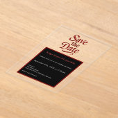 Invitations En Acrylique Gothique Enregistrer la date - transparent rouge m (Poser)