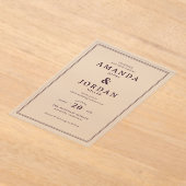 Invitations En Acrylique Graceful Maroon Calligraphy Template (Poser)