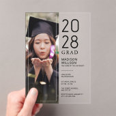 Invitations En Acrylique Grad Party Custom Photo (In situ (ordinateur de poche))