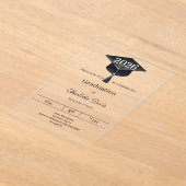 Invitations En Acrylique Graduation party class of 2026 clear luxury (Poser)